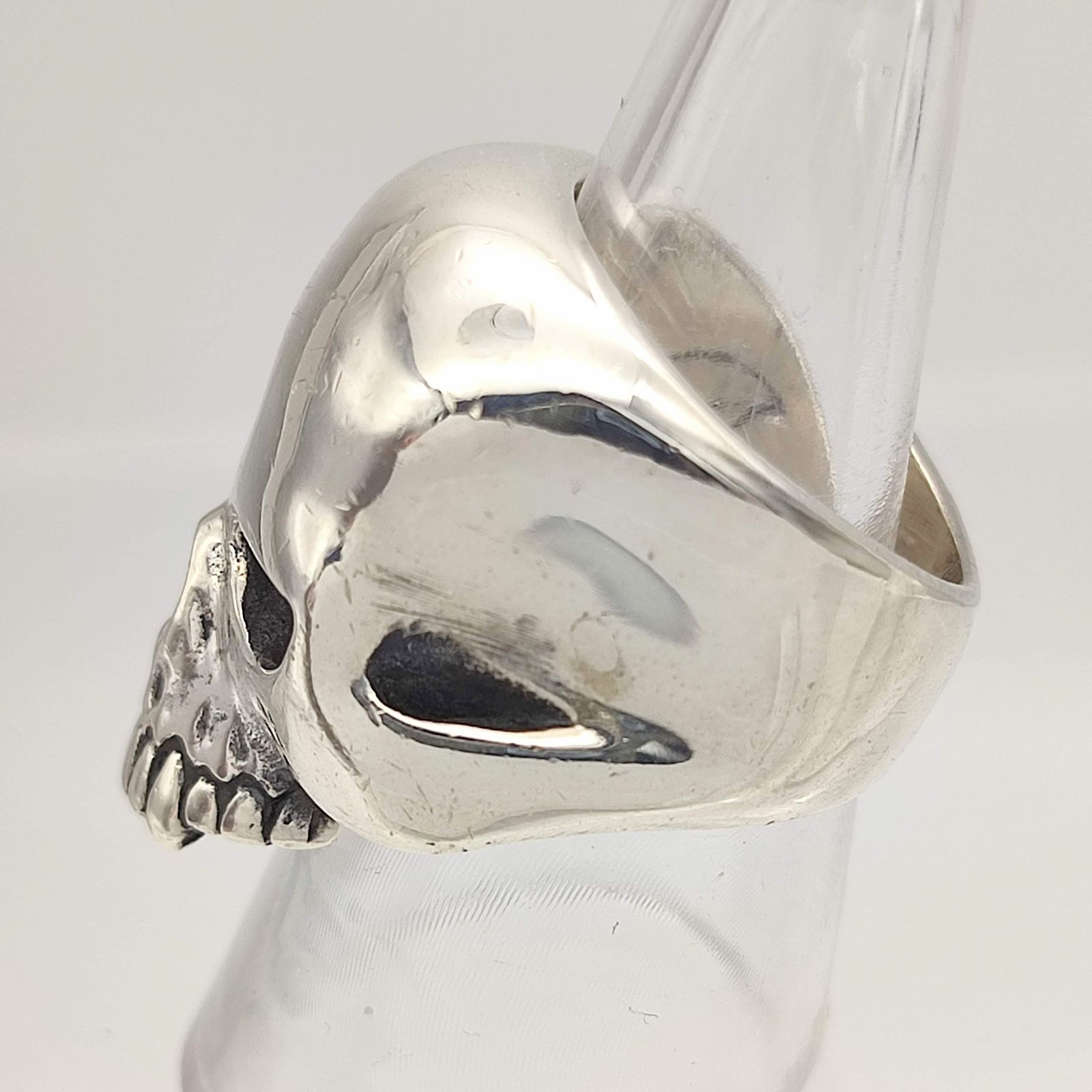 美品】CRAZY PIG クレイジーピッグ ラージエビルスカルリング SILVER