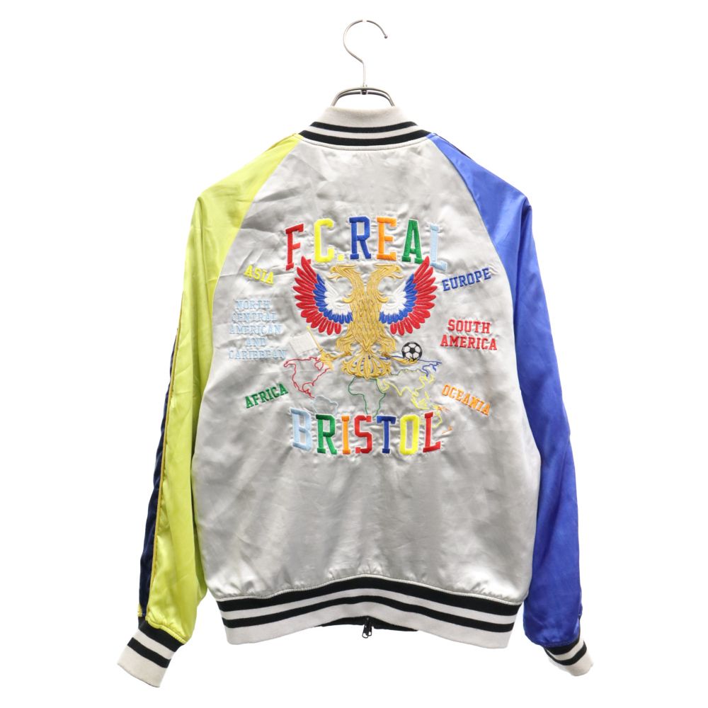 F.C.R.B./F.C.Real Bristol/FCRB (エフシーアールビー/エフシーレアルブリストル) 18SS REVERSIBLE PDK JACKET ロゴプリント リバーシブル ブルゾンジャケット スカジャン FCRB-180000 ブラック