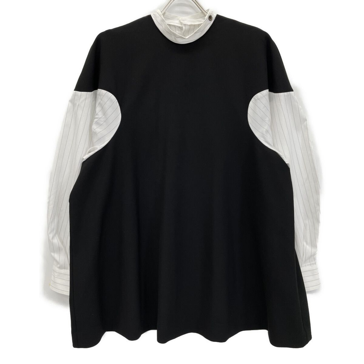 ENFOLD エンフォルド 22 AW ﾌﾞﾗｯｸ COMBI ﾀﾞﾌﾞﾙｸﾛｽｺﾝﾋﾞﾌﾟﾙｵｰﾊﾞｰｼｬﾂ 38