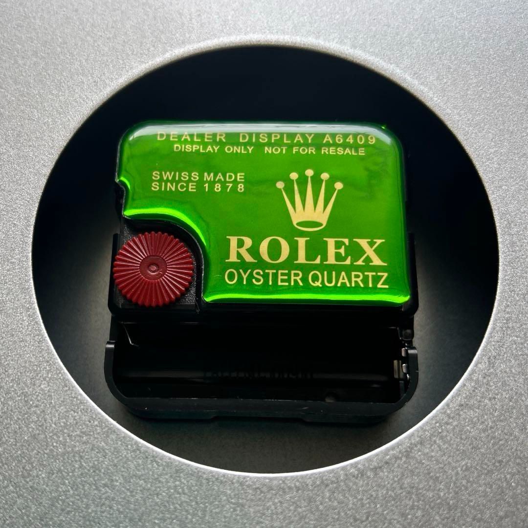 ランキング2025 海外販促品 新品 ROLEX掛け時計 エアキング シルバー/ブラック インテリア時計