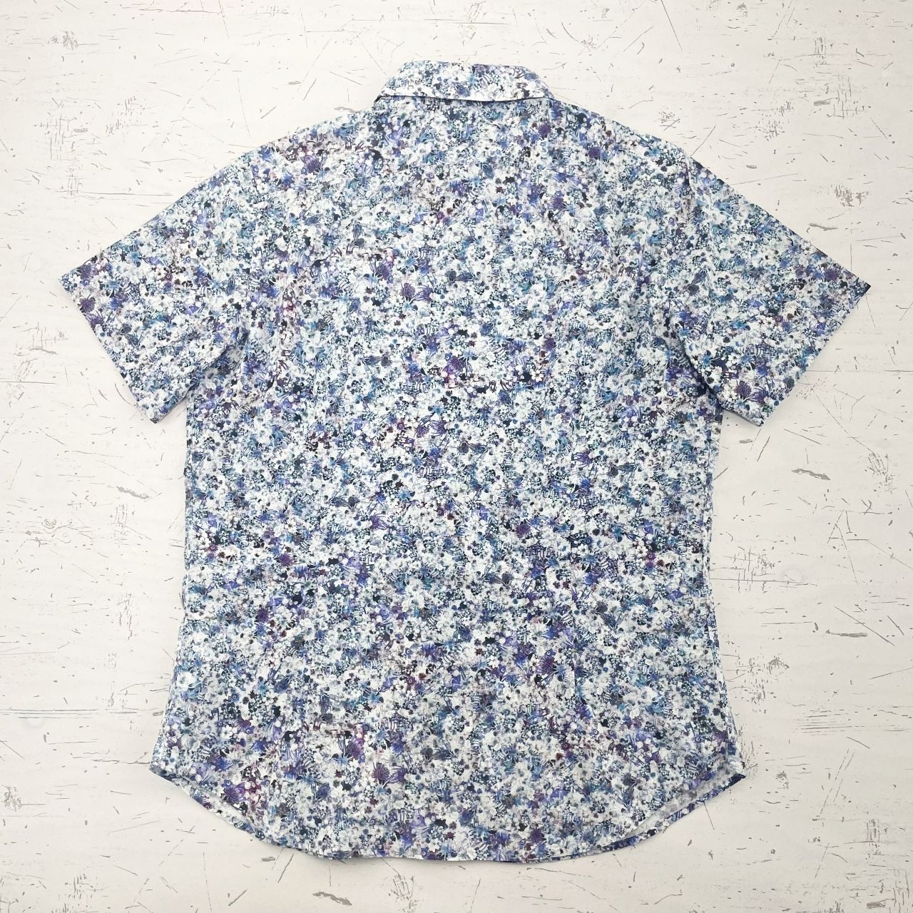Paul Smith ポールスミス 花柄半袖シャツ メンズ サイズ表記M ブルー