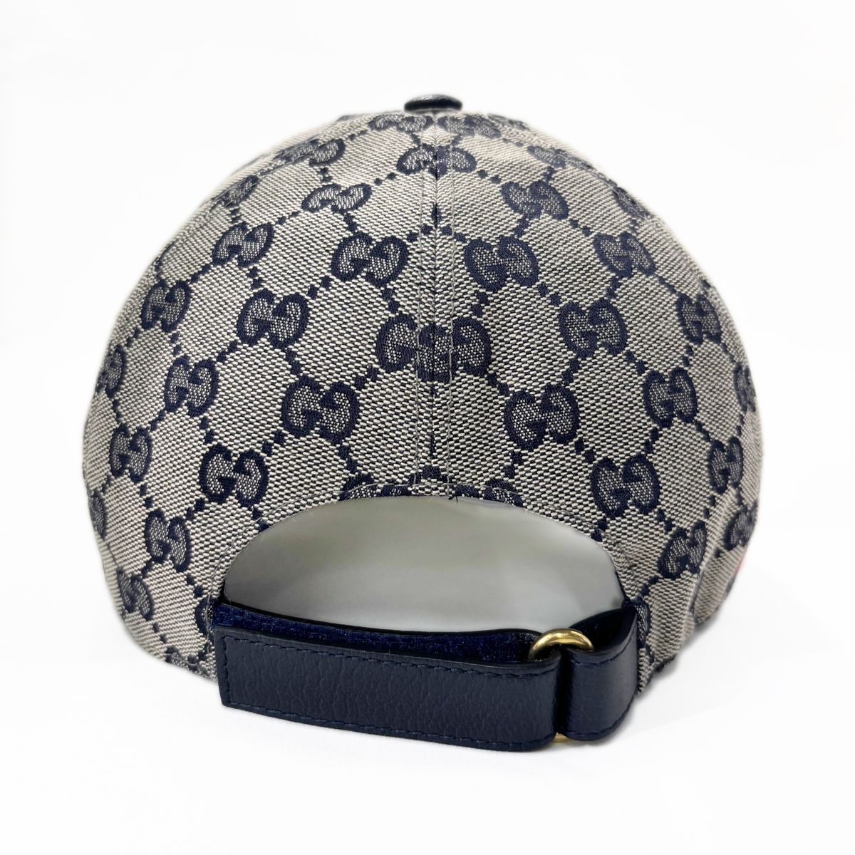 GUCCI ウェブストライプ付きオリジナルGGキャンバスベースボールキャップ