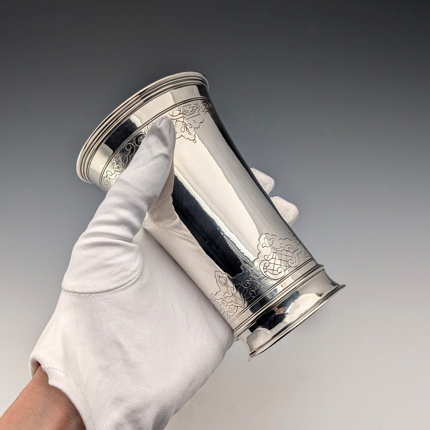 1900年頃 ドイツアンティーク 800シルバー製 ビーカーカップ 1900年頃 ドイツアンティーク 800シルバー製 ビーカーカップ