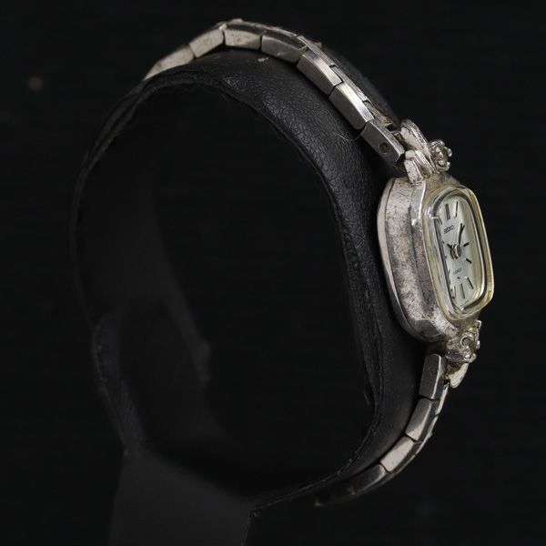 セイコー 11-3240 手巻き シルバー文字盤 17石 レディース腕時計 KRH