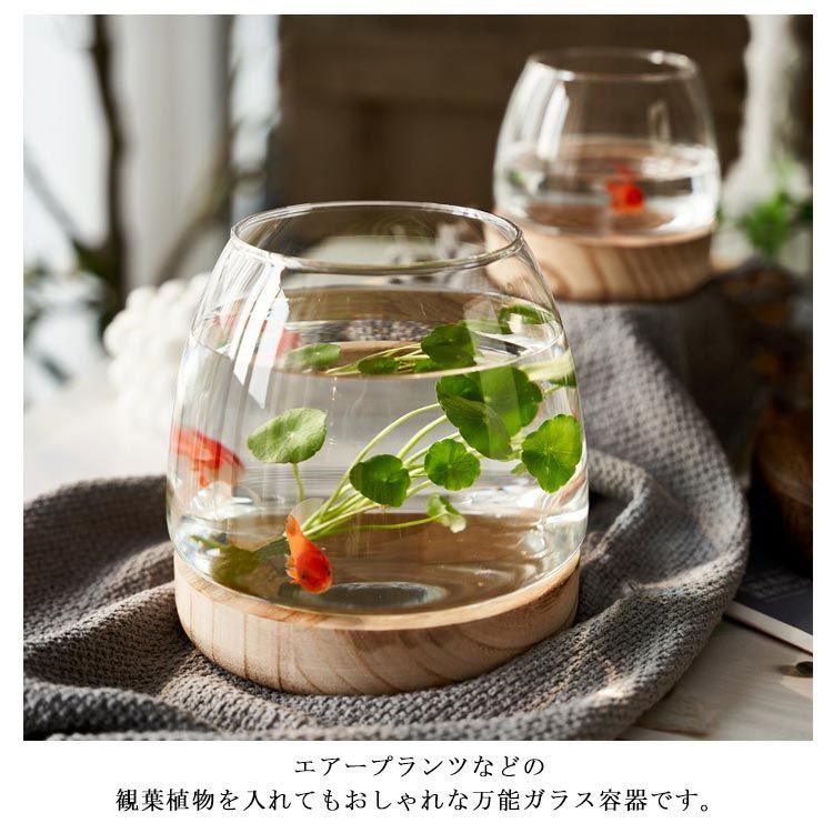 専用です、カットグラス、金魚鉢、美術品、ガラス工芸品、置物、花瓶、メダカ鉢、 金魚鉢 ガラス製 天然木 丸型 水槽 メダカ鉢 透明 クリア 丸 鉢