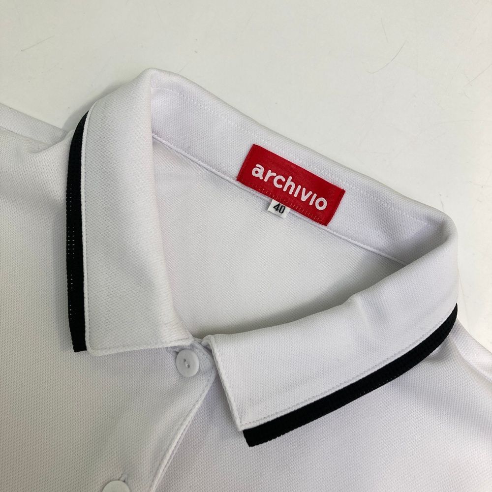 サイズ：40 ARCHIVIO アルチビオ 2024年 半袖ポロシャツ ホワイト系