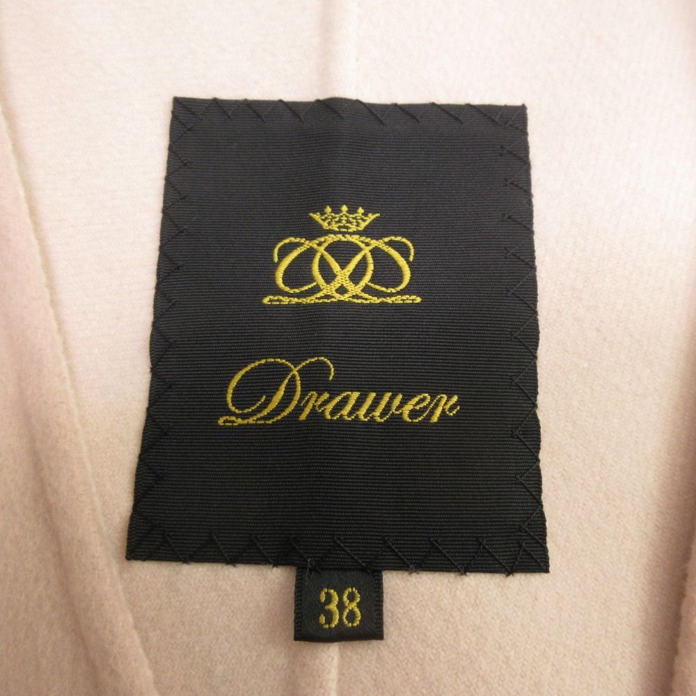 美品 DRAWER ドゥロワー ウールケヌキ Vネック ノーカラー