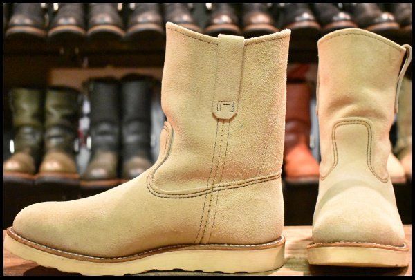 【8E 美品 08年】レッドウィング 8168 スエード ペコス ホーソーン アビレーン ラフアウト プルオン ブーツ redwing pecos HOPESMORE【FA320】