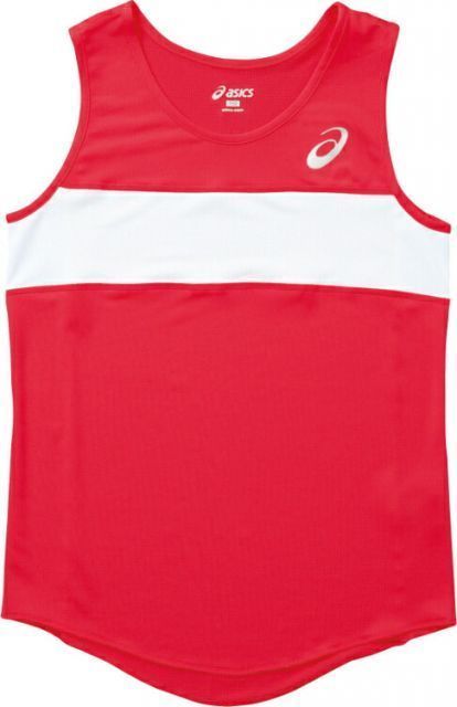 asics アシックス SINGLET レツド S XT2035 23 | スポーツ レディース スポーツウェア ウエア 陸上 陸上競技 ランニング ランニングウェア ランニングシャツ レッド 赤 S 汗処理機能 通気性 薄手 フィ
