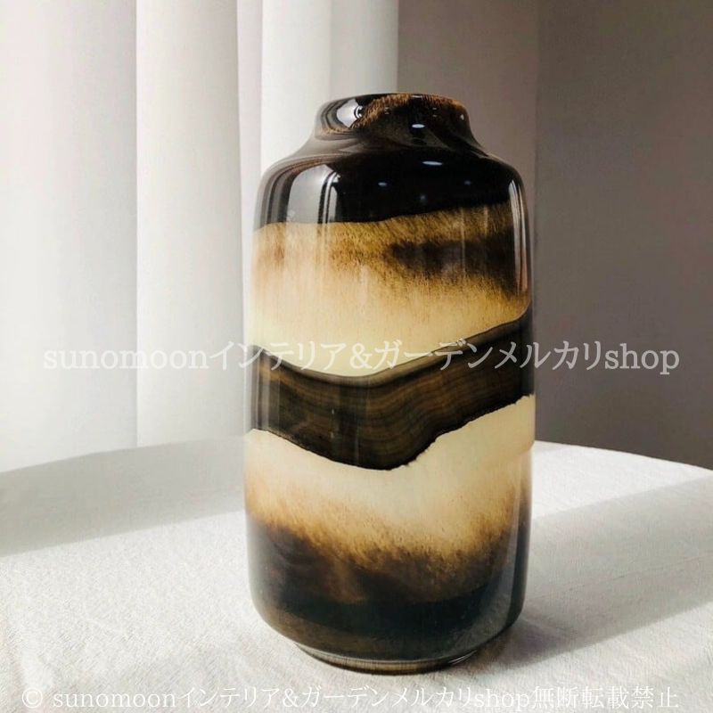 マーブル調 花瓶 ボトル型 フラワー ベース エレガント おしゃれ かわいい インテリア 北欧 花器 一輪挿し 贈り物 プレゼント 玄関 リビング