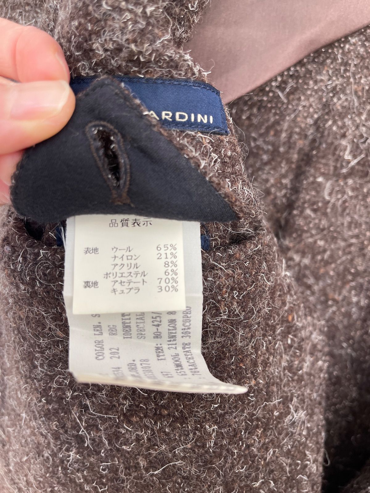 LARDINI/チェスターコート/ブラウン/42サイズ LARDINI キャメル