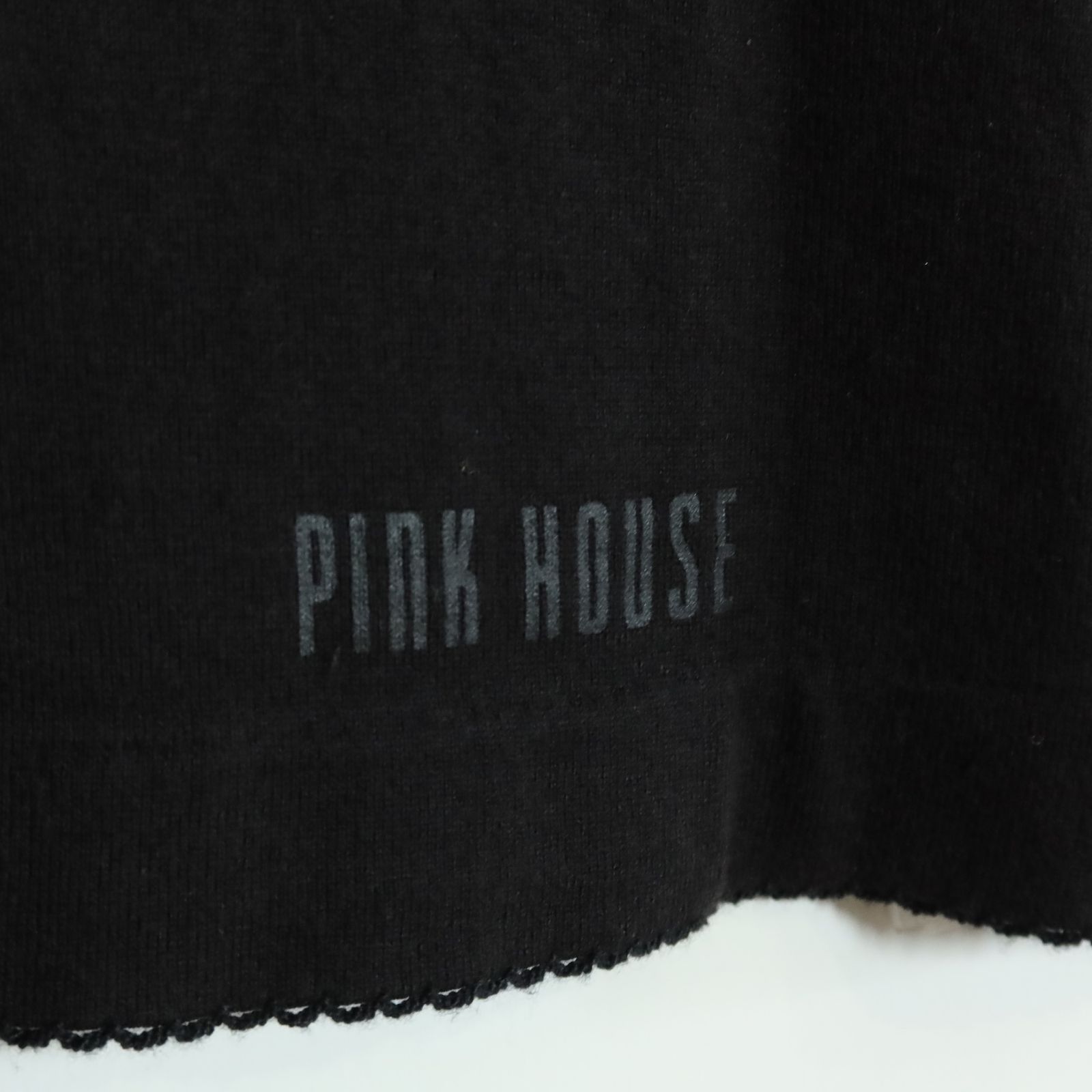 ピンクハウス★ドッキングカットソー ノースリーブ サイズM 黒系 段々フリル♪z13820 PINK HOUSE - ピンクハウス☆ドッキングカットソー ノースリーブ