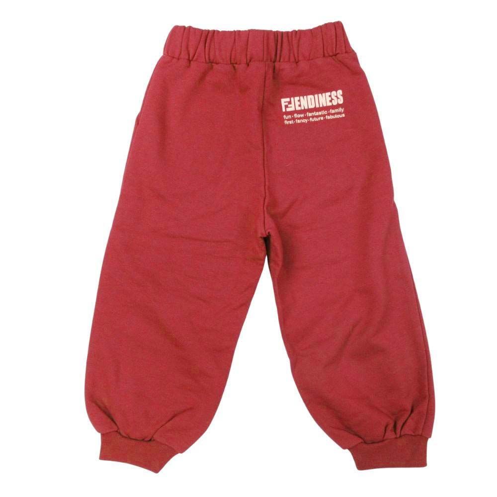 ♥ 22ss FENDI KIDS フェンディキッズ スウェット ジョガー パンツ 裏毛 ジャージ ロゴ 4A ボルドー ワインレッド キッズ 古着