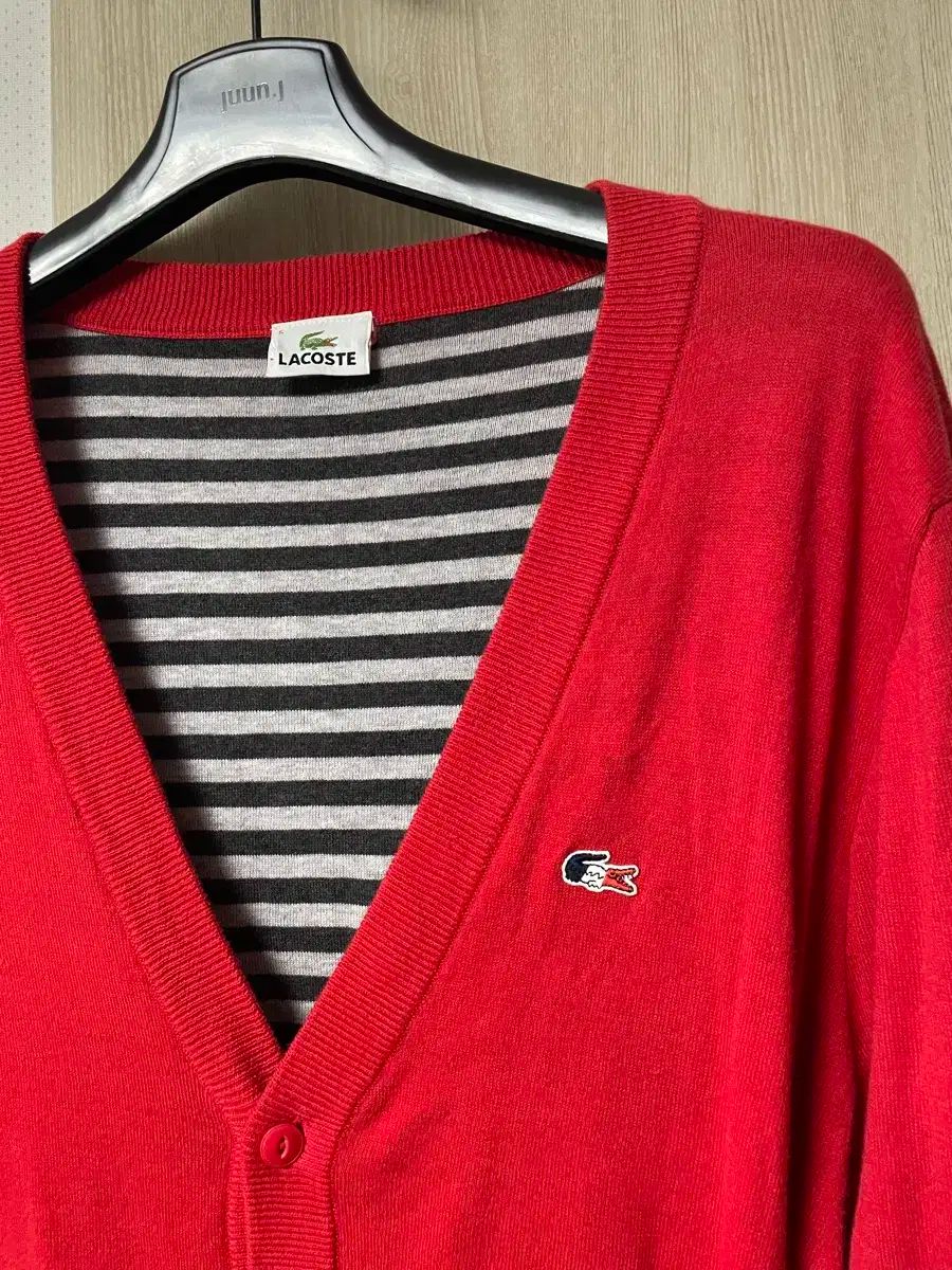 LACOSTE ラコステ カーディガン レッド 5 サイズ