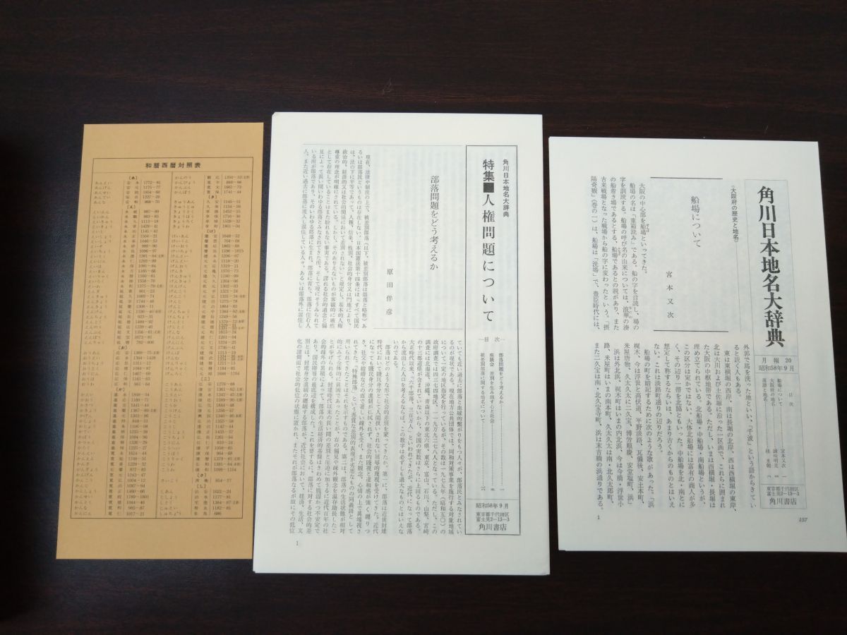 角川日本地名大辞典 27 大阪府地名大辞典 「角川日本地名大辞典
