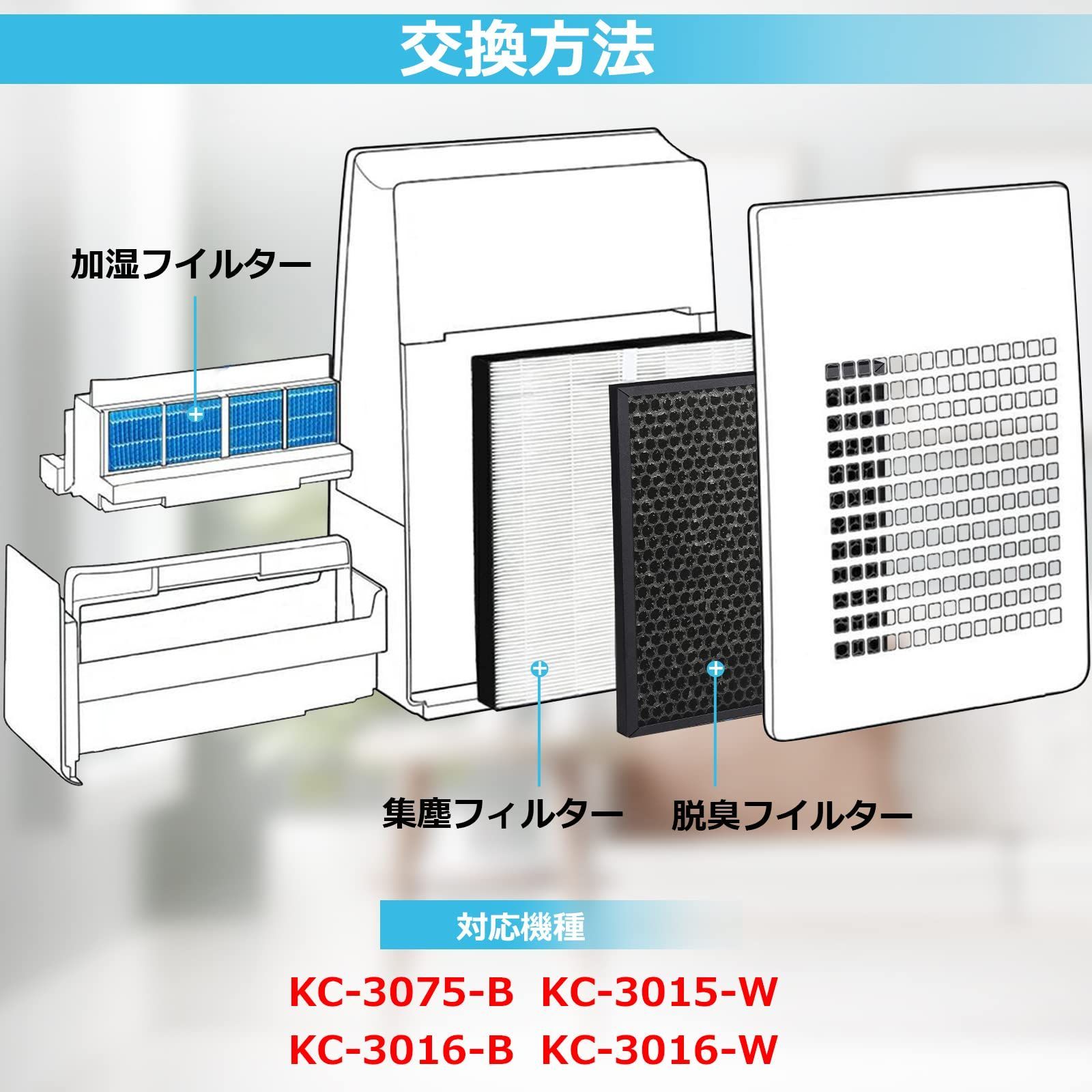 新着商品】フィルター 交換用 KC-30T7 互換品 KC-30T6 KC-30T5 加湿 