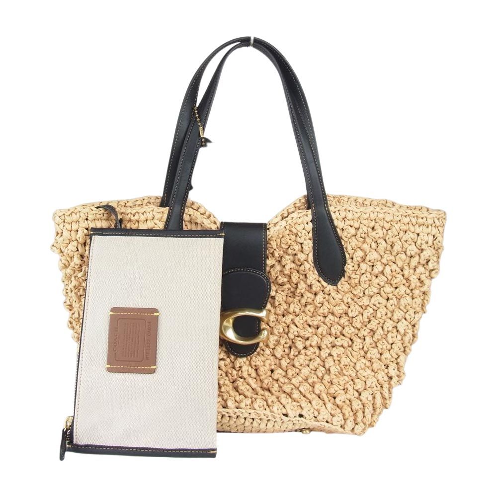 COACH コーチ B2222-CA034 TEXTURED PAPER STRAW SMALL TOTO BAG 