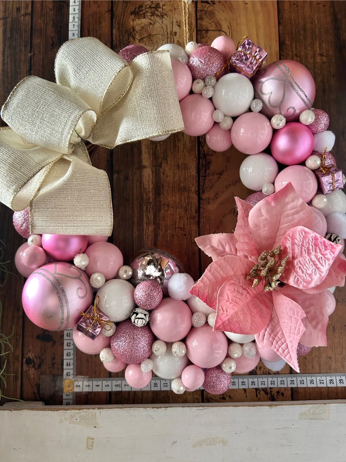 【専用】pink＊Xmasリース リース クリスマス Mサイズ クリスマスリース Christmas Xmas Wreath