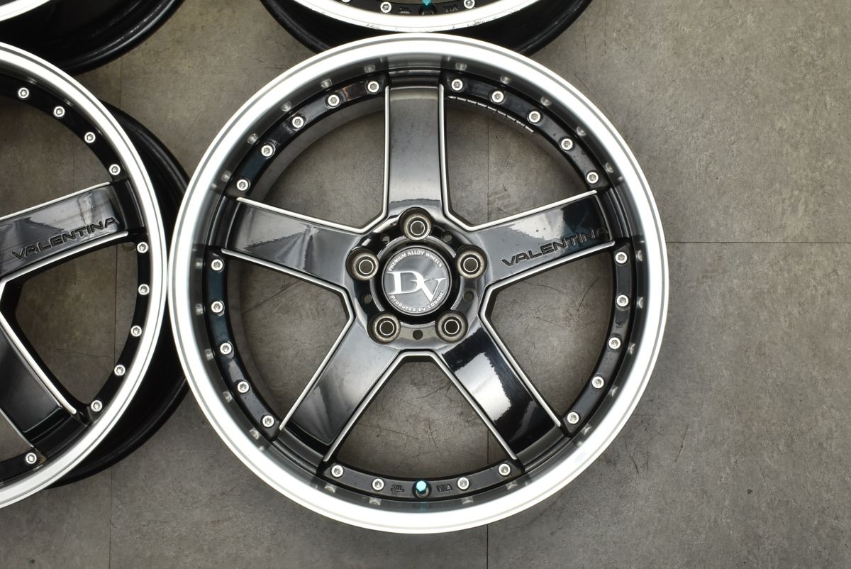 正規品激安大集合！ カスタム用に ディアボレット ヴァレンティー 18in 7.5J 48 PCD114.3 4本セット ノア ヴォクシー アルファード ステップワゴン セレナ