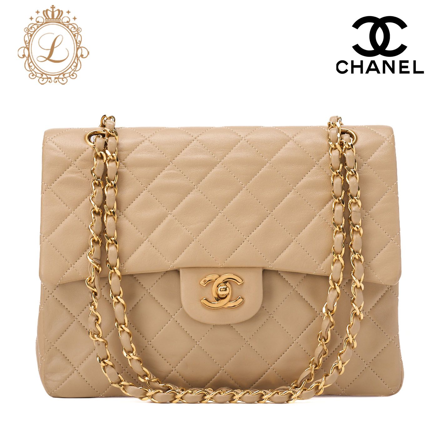 【美品】シャネル　マトラッセ　ダブルフラップ　ラムスキン CHANEL マトラッセ ダブルフラップダブルチェーン 25 2014年