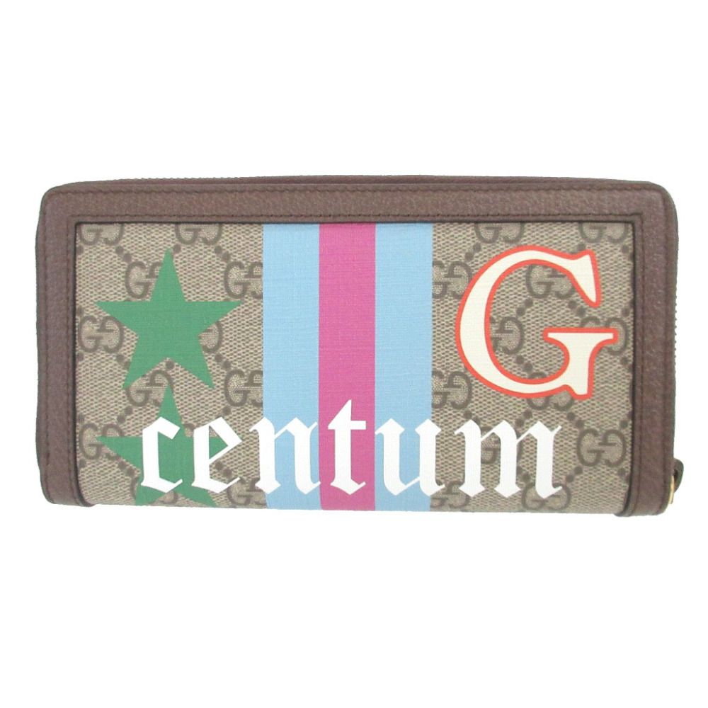 グッチ ダイアナ バンブー 658634 GGスプリーム レザー ベージュ ブラウン 茶 ラウンドファスナー長財布 財布 0375 GUCCI