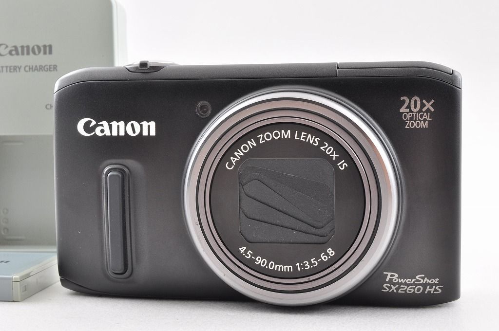 Canon キヤノン PowerShot SX260 HS ブラック 1210万画素 | 光学20倍ズーム | GPS機能搭載 コンパクトデジタルカメラ