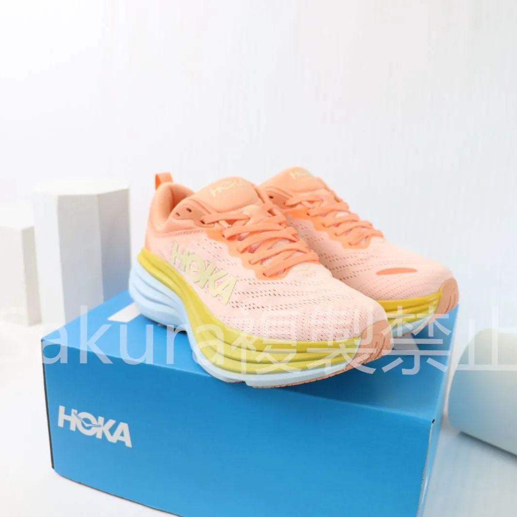 HOKA ONE ONE BONDI 8 ホカオネオネ ボンダイ8   ランニングシューズ メンズ  スニーカー オレンジ色