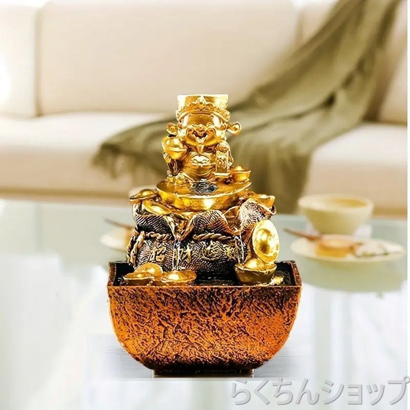 富の神 仏像 神 幸運 癒し 卓上噴水 噴水 浄化 幸運 開運 恋愛運 結婚運 対人運 仕事運 金運 魔除 置物 スピリチュアル 神秘 インテリア 玄関 オフィス
