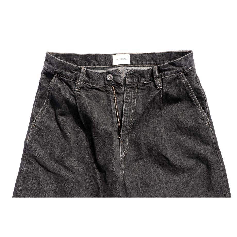 superNova./スーパーノヴァ】Selvedge wide jeans - Bio wash