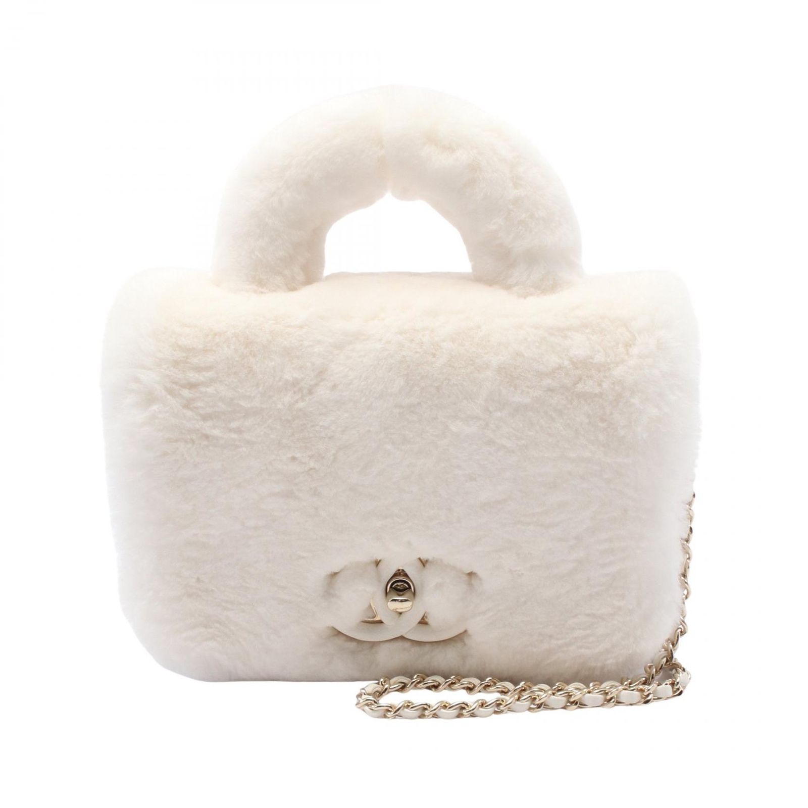 シャネル CHANEL ショルダーバッグ マトラッセ ホワイト レザー 2wayチェーンショルダー レディース Used A