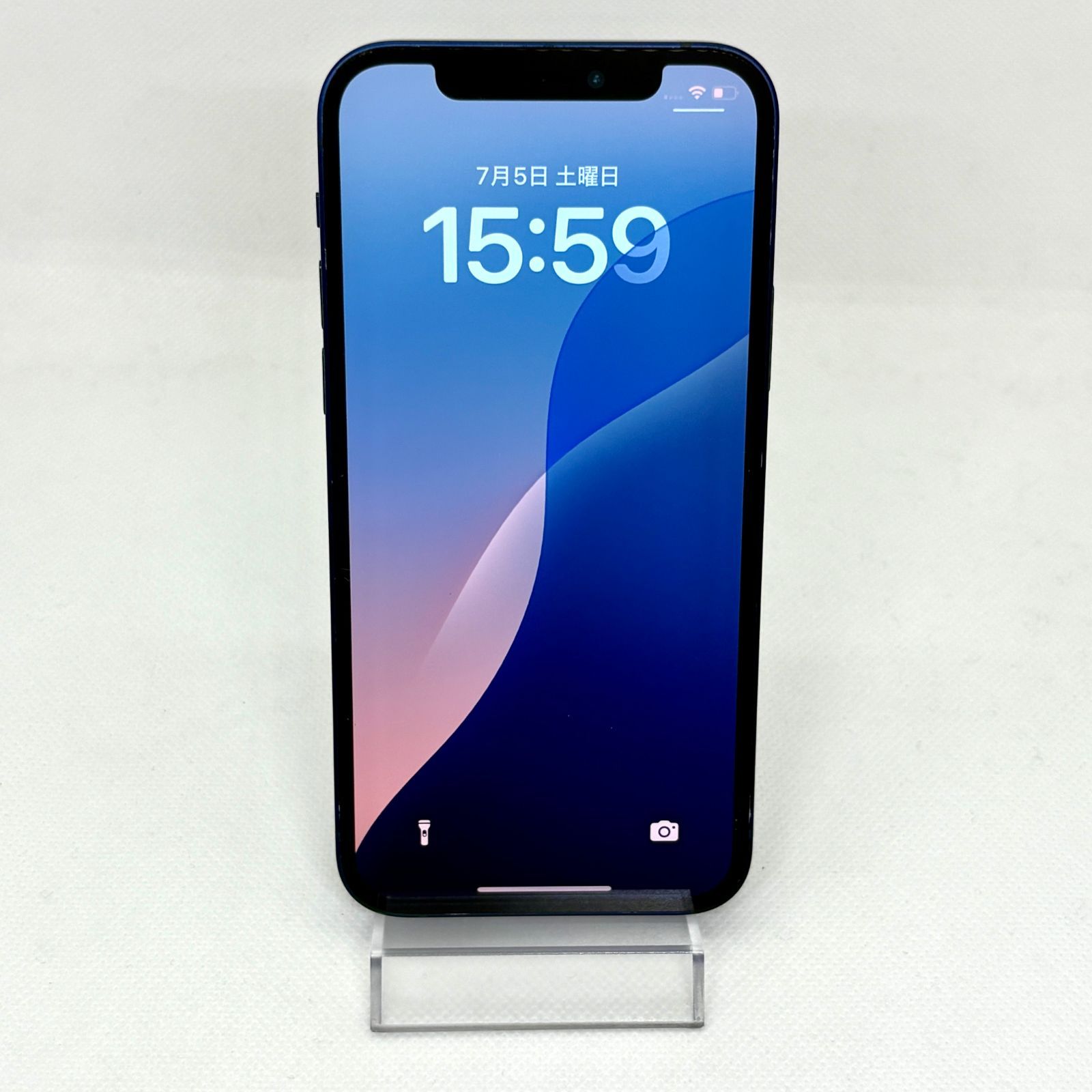 美品】【純正バッテリー86%】 iPhone 12 128GB ブルー 5822 SIMフリー