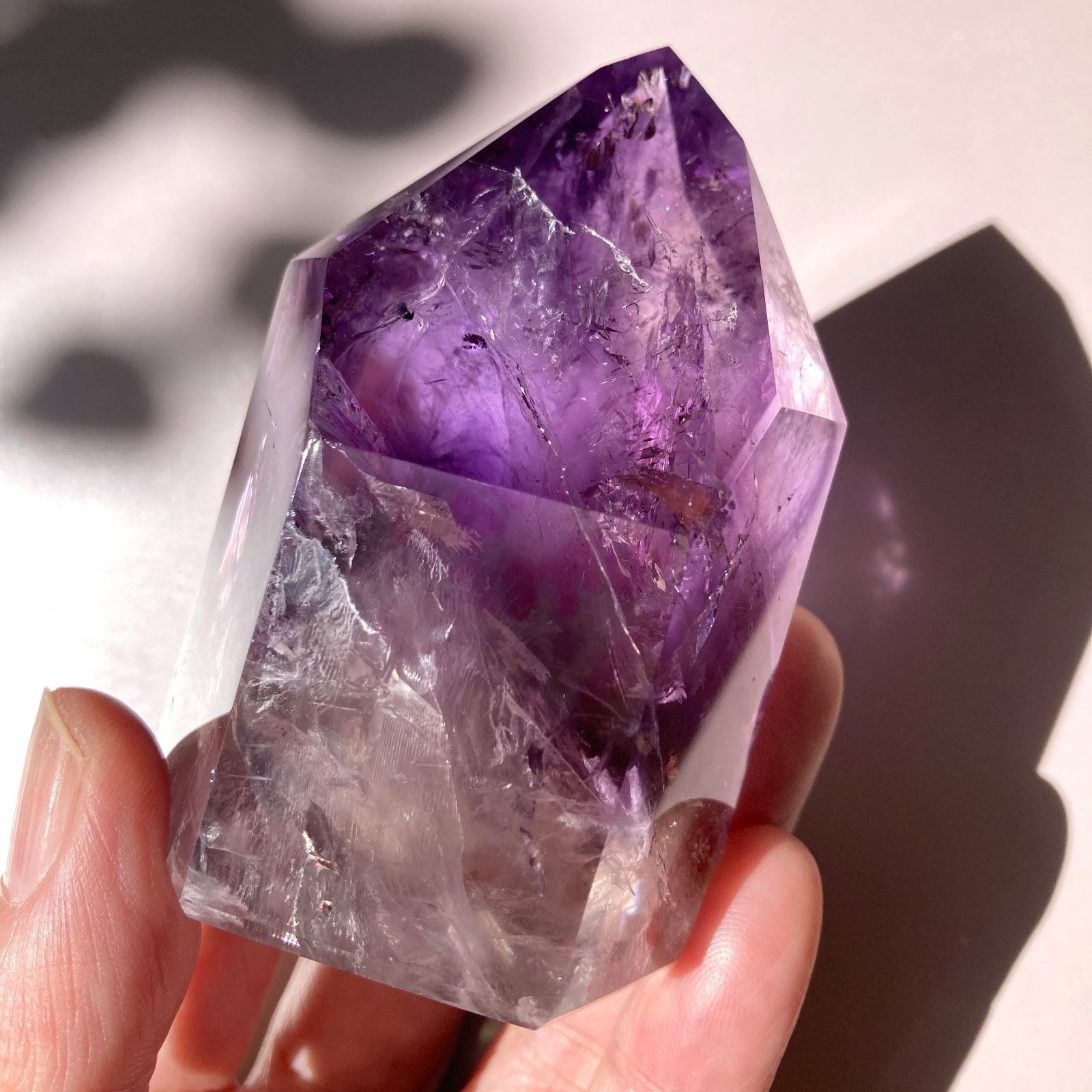 アメジスト　ポリッシュ ブラジル・バイーア産 アメジスト ポリッシュポイント 179g - メルカリ