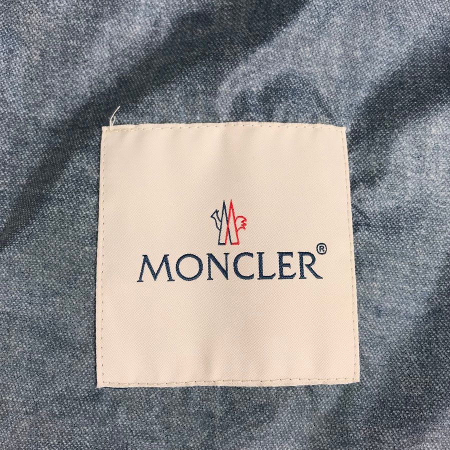 モンクレール MONCLER デニム プリント 立ち襟 ジップアップ ブルゾン 4106745 53774 ネイビー ナイロン メンズ ブルゾン  rna【中古】