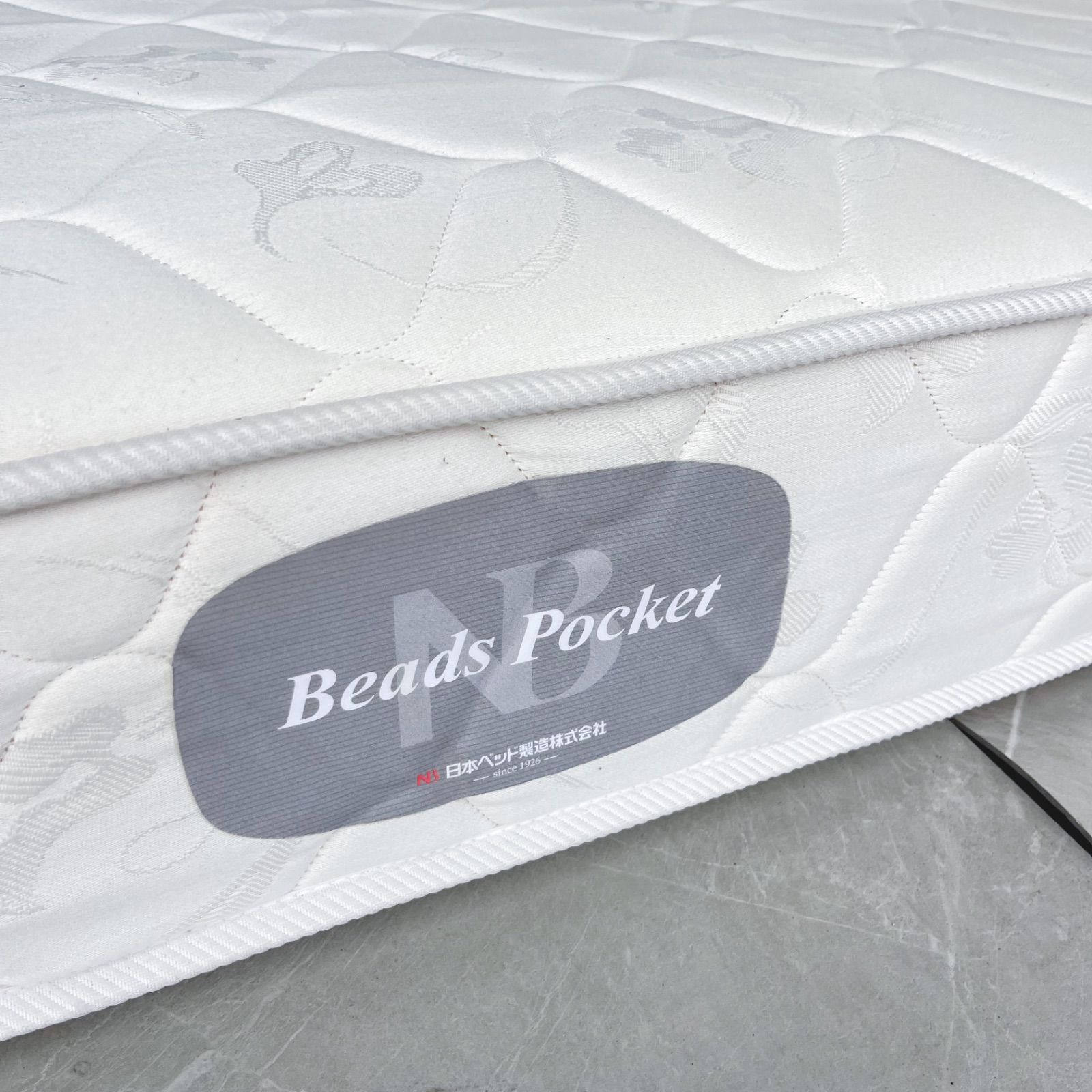 取付無料！日本ベッド ビーズポケット 快眠 おしゃれホワイトクイーン