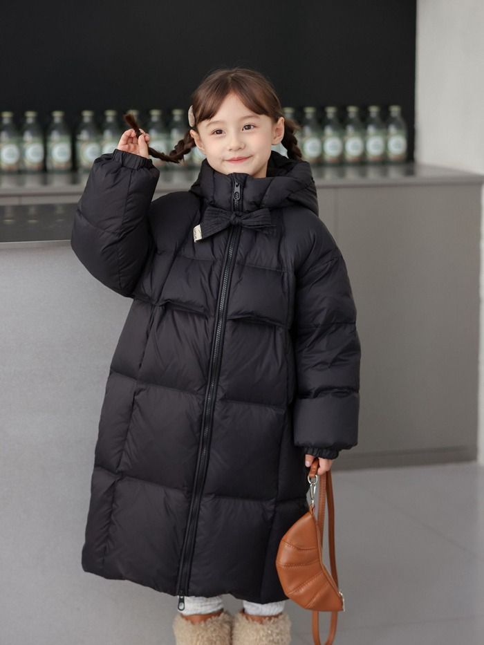 正規品 ダウンロングコート 女の子 ガルーズ 子供コート キッズ アウター ジャケット 長袖 ロング丈 フード付き 防寒着 暖かい 防風 秋冬 可愛い 軽い 暖かい 秋冬 子ども お誕生日 防寒対策 kubuqi05 ダウンコート・中綿コート