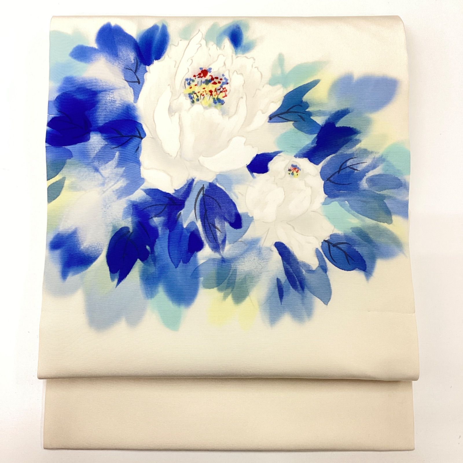 帯 正絹 愛彩野 落葉のメロディー 新品未使用、塩瀬、9寸名古屋帯、落款あり、正絹R820 - メルカリ