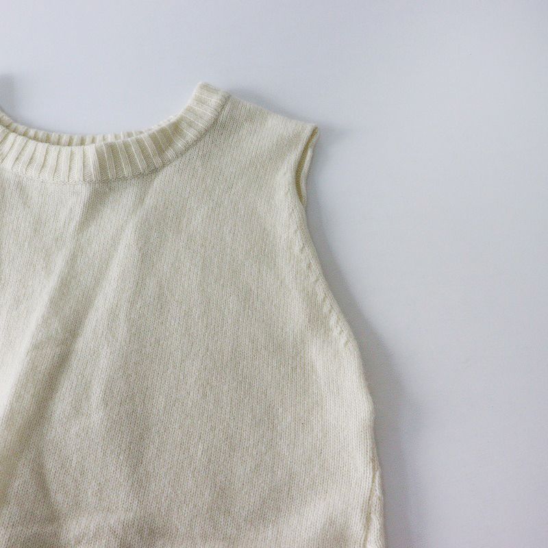 barbell object ウールノースリーブ(brown) barbell object ウールノースリーブ(brown) wool ns top