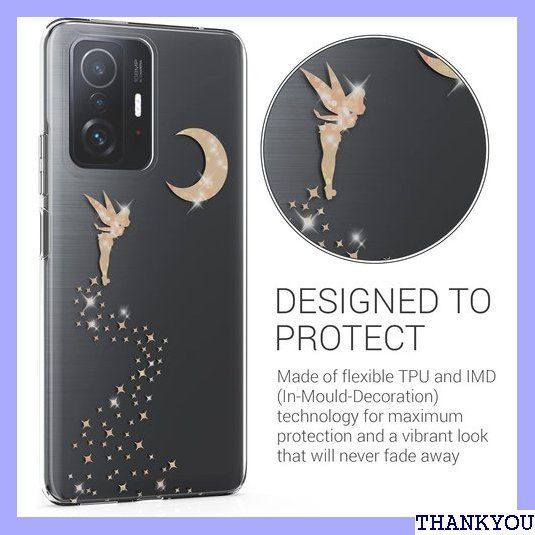 kwmobile 対応: Xiaomi 11T / 11T Pro ケース - TPU 保護 カバー きらめく妖精デザイン 764