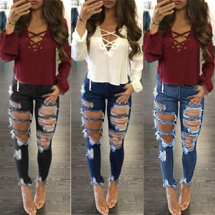 一流の品質! ジーンズ ダメージ レディース パンツ デニムパンツ ダメージ 大きいサイズ デニム ダメージ スキニーデニムパンツ ダメージ加工 美脚 ジーンズ ジーパン スリム dkhsh592032