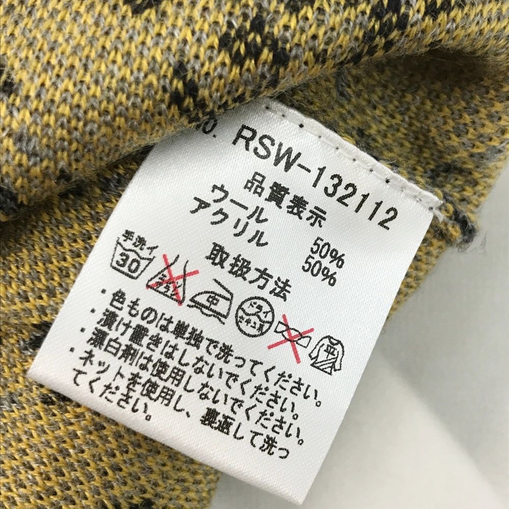サイズ：1 RUSSELUNO ラッセルノ ニットベスト 総柄 ブラック系
