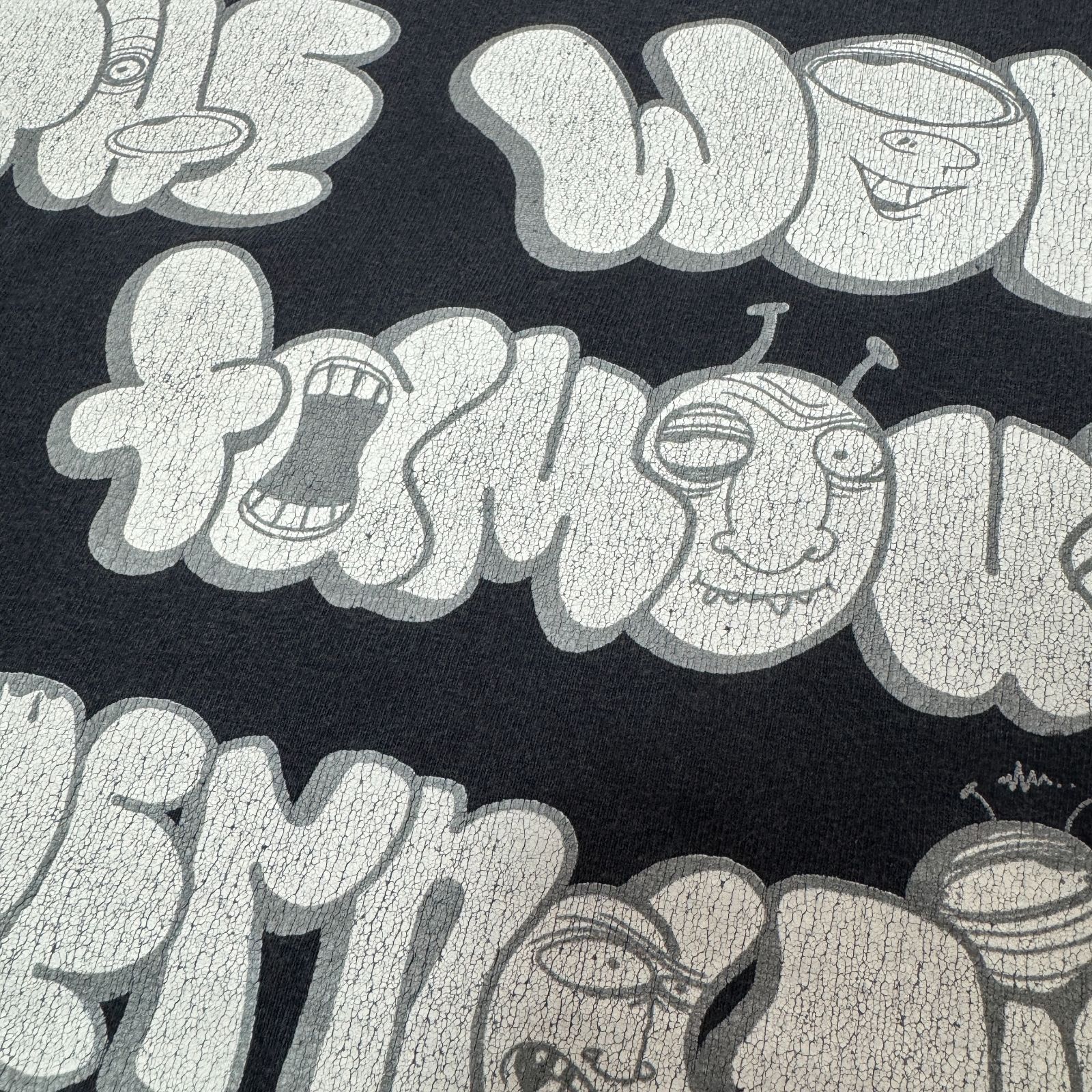 00s Y2K stussy グラフィティ プリント Tシャツ Lサイズ アート 
