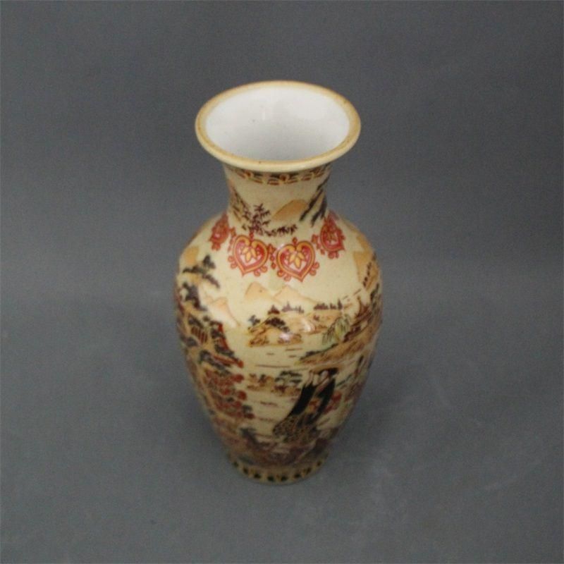 清乾隆藍底花卉図紋双象耳賞瓶 景徳鎮 陶磁器