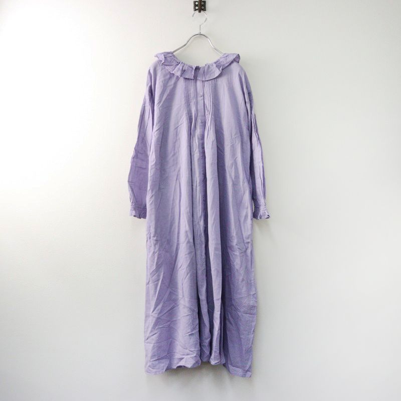 kazumi×Samansa Mos2 フリルカラーワンピース ブラック M