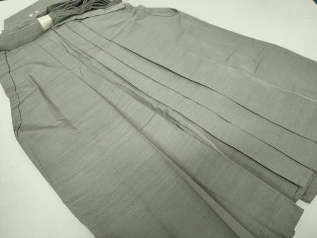 平和屋着物●男性　馬乗袴　紬地　灰色　正絹　逸品　DAAV6539ps 平和屋着物○男性 馬乗袴 紬地 灰色 正絹 逸品 DAAV6539ps 袴 グレー