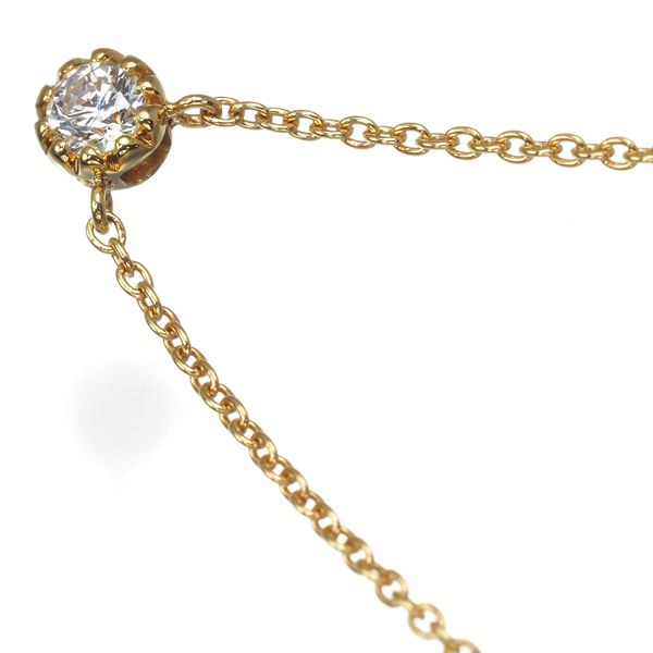 スタージュエリー ネックレス ダイヤ ダイヤモンド 0.07ct 一粒 K18YG  