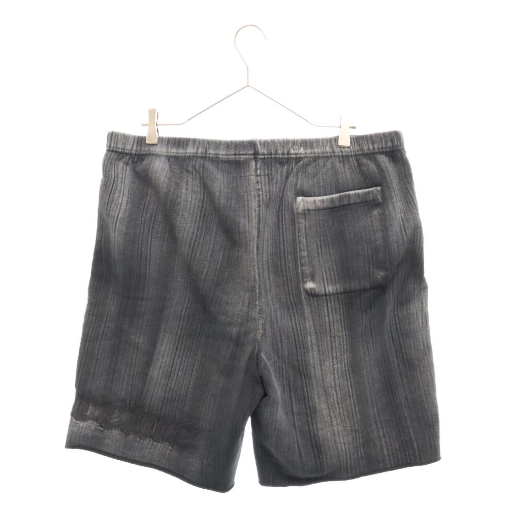 SUPREME シュプリーム 21SS BRUSH STROKE SWEATSHORT ブラッシュ ストローク コットン スウェット ショートパンツ ブラック SUPREME (シュプリーム) 21SS BRUSH STROKE SWEATSHORT ブラッシュ