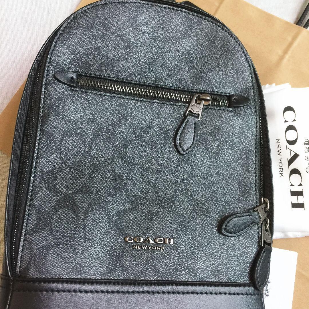 新品 COACH（コーチ）F37573 ブラック ボディーバッグ メンズ 斜め掛けバッグ｜シンプルで使いやすいデザイン｜デイリー・旅行に便利｜購入2点以上で500円オフ！  - メルカリ