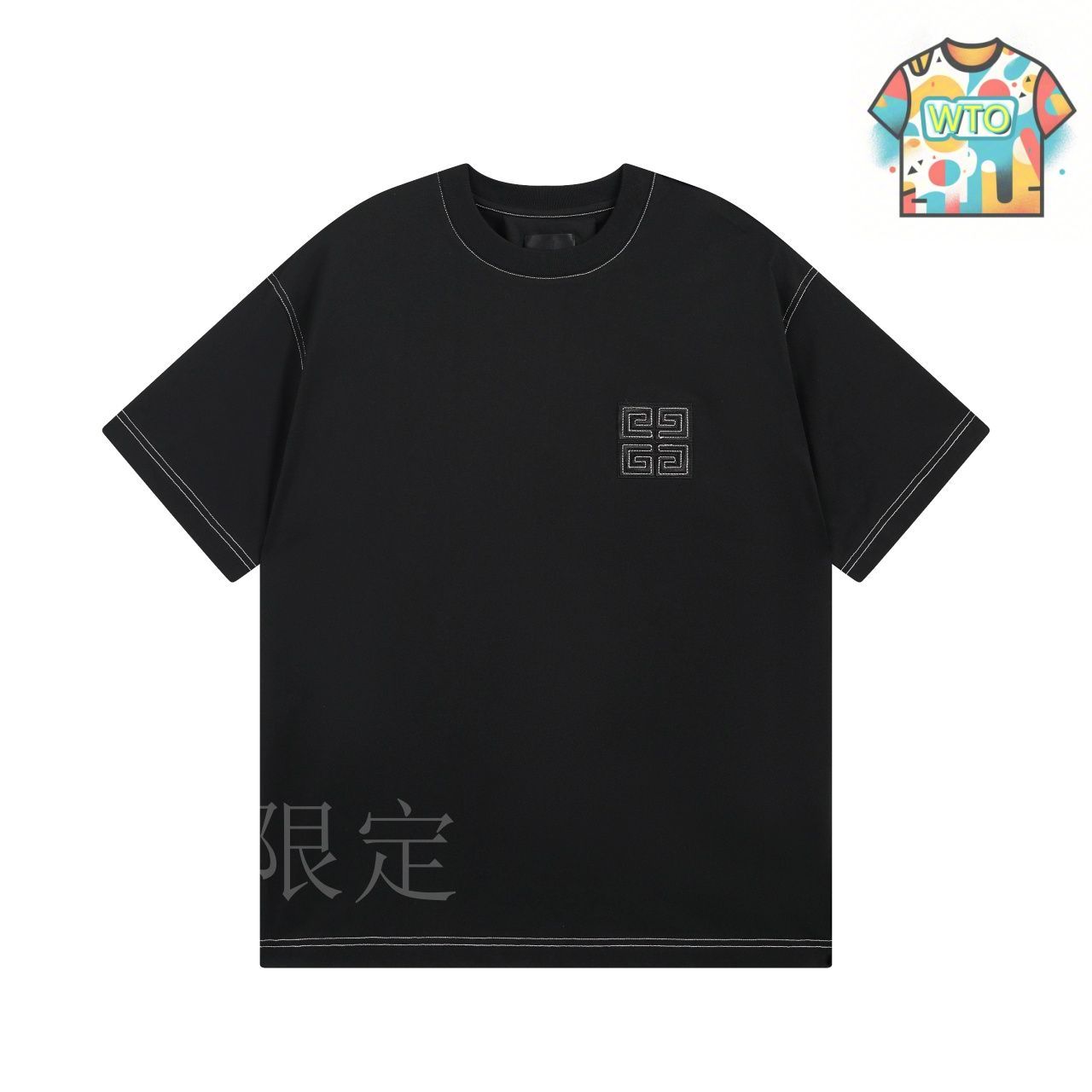 【至高イタリア製】 GIVENCHY 4Gロゴ 刺繍 ポロシャツ 長袖 美品 今日特価】GIVENCHY 編みカラー LOGO 刺繍 パッチワークポロ-1