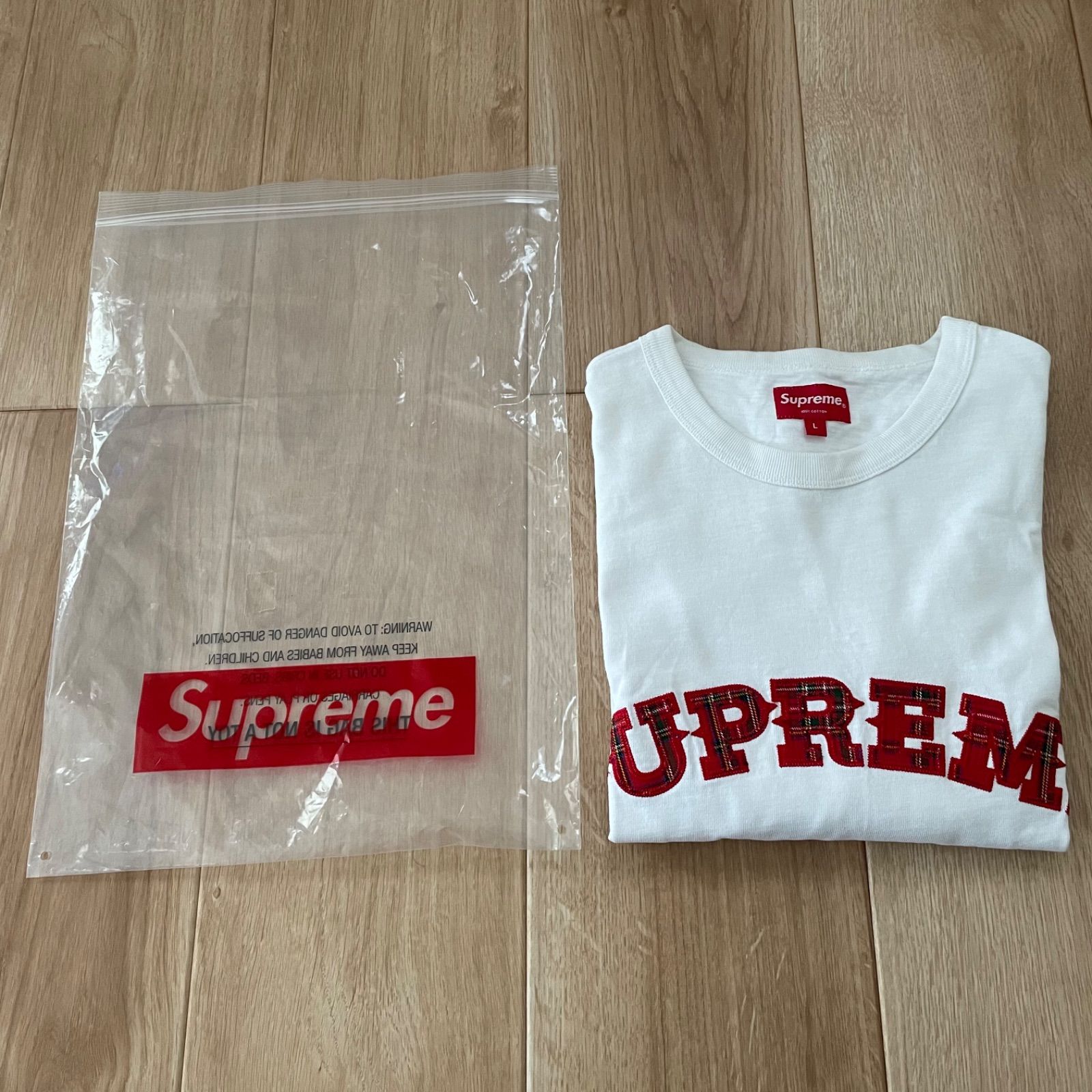 Supreme 20AW Plaid Applique S/S Top - メルカリ