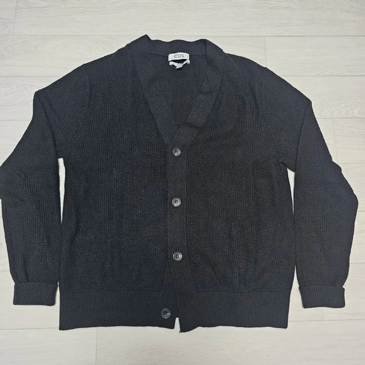 COS ニットウールカーディガン コス WOOL-BLEND CREW-NECK CARDIGAN